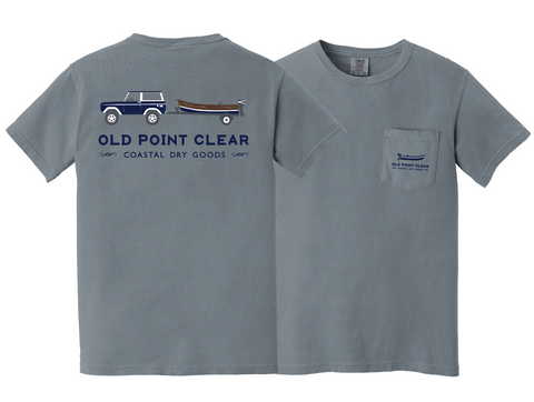 Goin' Vintage T-Shirt- Grey/Navy Bronco