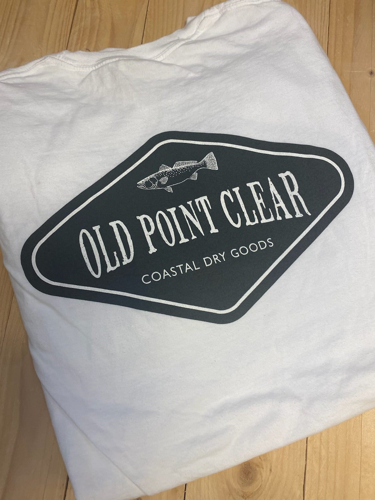 Vintage Trout T-Shirt- White/Grey Graphic