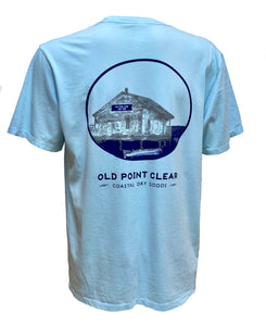 Bait Shop T-shirt - Chambray Blue – Old Point Clear Coastal Dry Goods