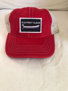 ON SALE red /tan snapback hat